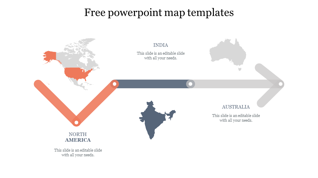 Free - Best Free PowerPoint Map Templates Presentation Slide